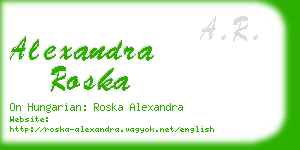 alexandra roska business card